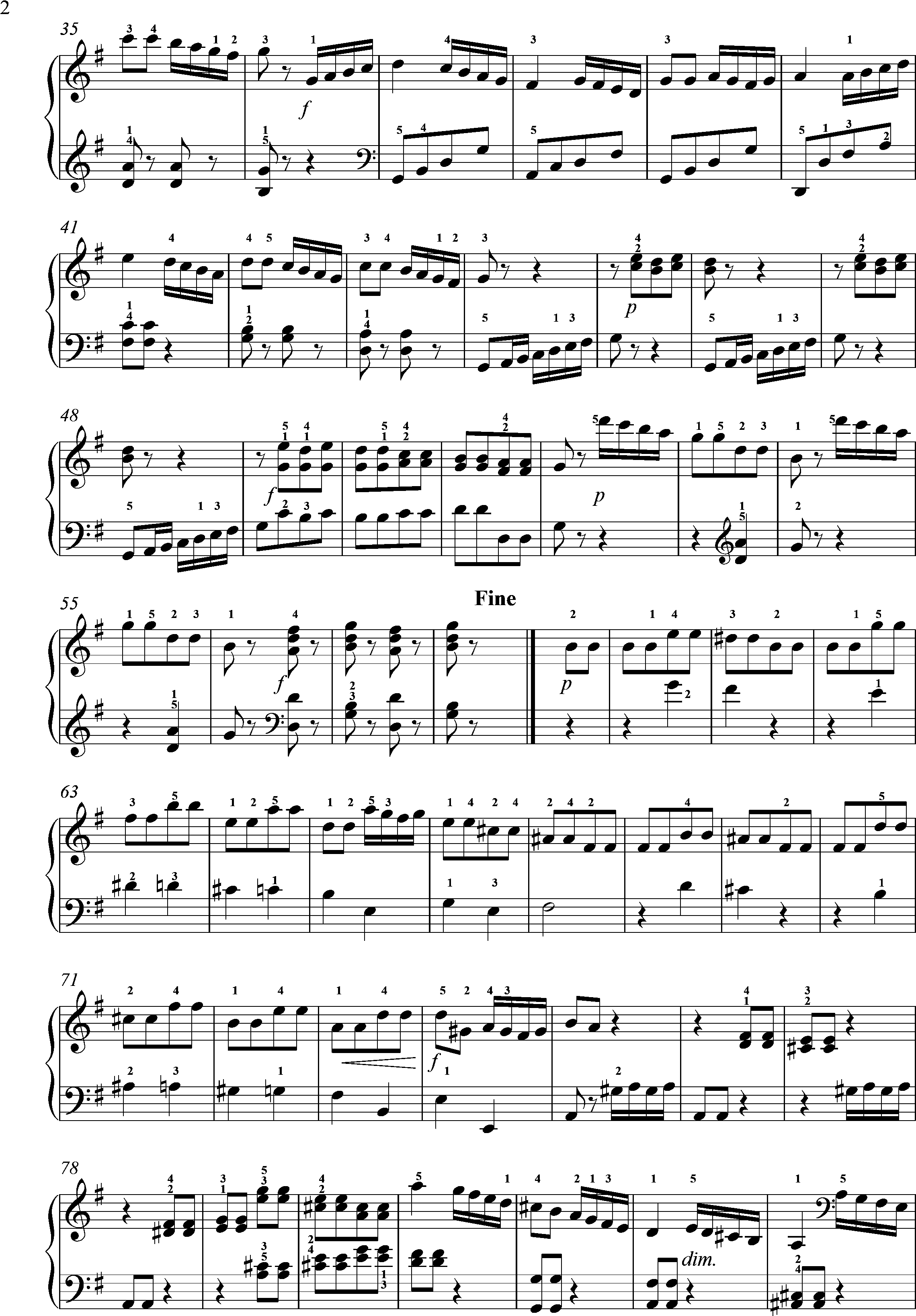 Clementi, op. 36Sonate 5--3.Satz- Rondo - Allegro molto, Seite 2